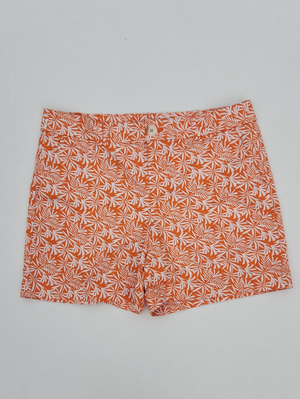 ​Ann Taylor Factory Orange Floral Palm Leaf Print Shorts - Size 10